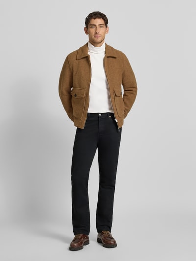 Tom Tailor Regular fit coltrui van katoenmix Offwhite - 1