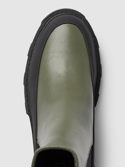 Only Chelsea boots met contrastgarnering, model 'CHUNKY' Olijfgroen - 4