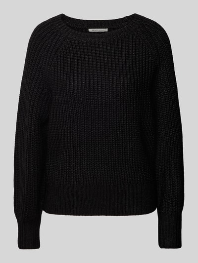 Tom Tailor Denim Regular Fit Strickpullover mit leichten Ballonärmeln Black 2