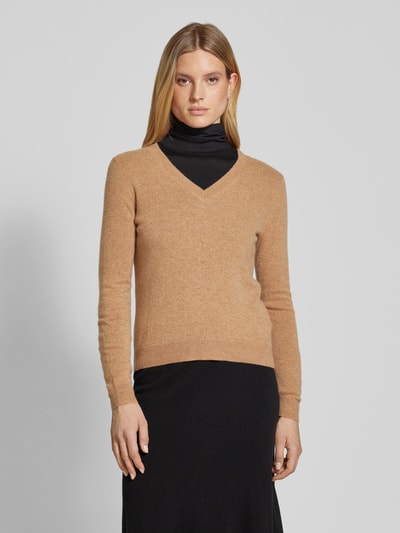 Christian Berg Woman Gebreide pullover met ribboorden Camel - 4