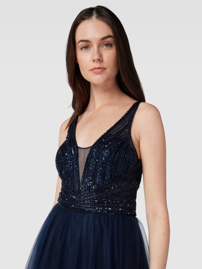 Hey Kyla Abendkleid mit Paillettenbesatz Dunkelblau 3