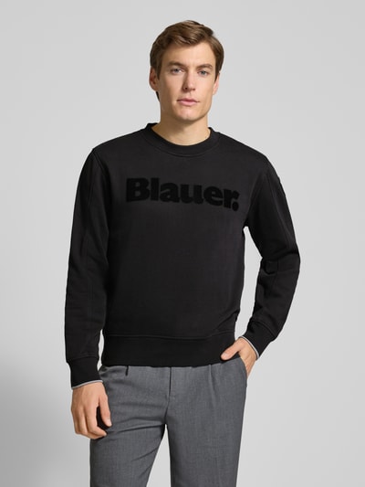 Blauer Usa Sweatshirt mit Label-Print Modell 'Crosby' Black 4