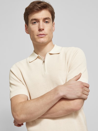 Antony Morato Regular Fit Poloshirt mit Reißverschlussleiste Beige 3