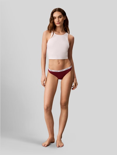 Calvin Klein Underwear String aus Baumwoll-Mix Modell 'THONG 3PK' Rot 1