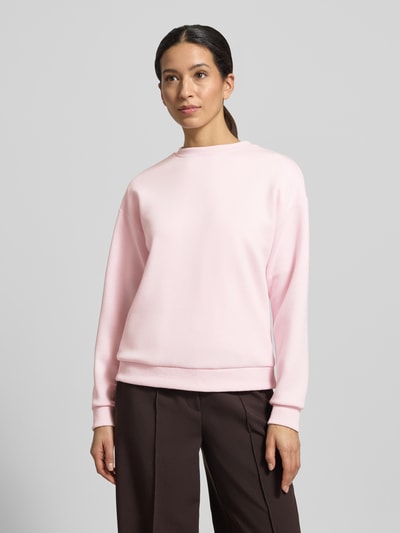 VILA Regular fit sweatshirt van viscosemix model 'Sandy' Lichtroze - 4