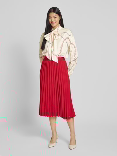 Tommy Hilfiger Boxy Fit Langarmbluse mit Allover-Muster Weiss 1