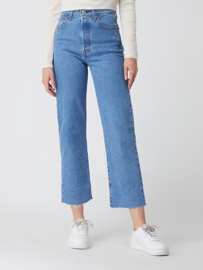 Levi's® Straight Fit High Waist Jeans mit Stretch-Anteil Modell 'Ribcage' - ‘Water<Less™’ Jeansblau 4