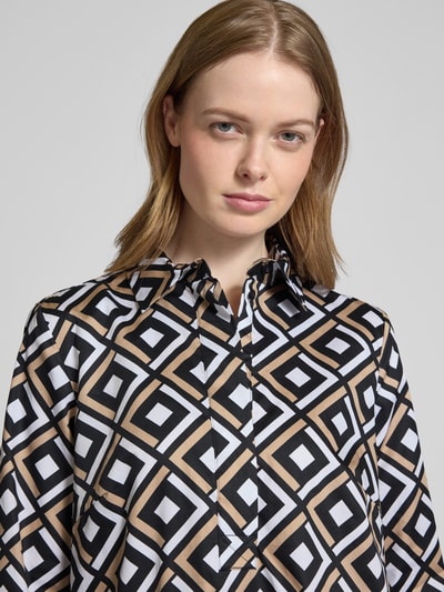 Christian Berg Woman Knielange jurk met 3/4-mouwen Zwart - 3