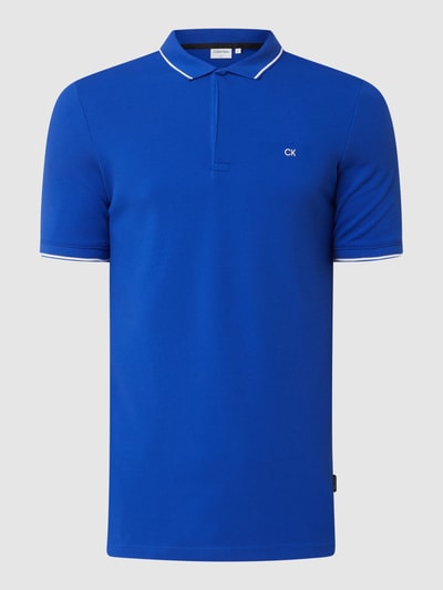 CK Calvin Klein Slim fit poloshirt van piqué Koningsblauw - 2