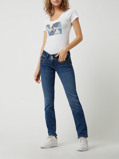 Pepe Jeans T-Shirt aus Baumwollmischung Modell 'Dafne'  Weiss 1