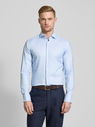 BOSS Slim Fit Business-Hemd mit Haifischkragen Modell 'Hank' Bleu 4