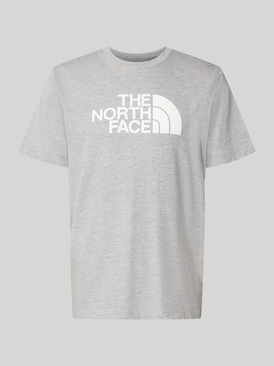 Produktfoto, graues Regular Fit T-Shirt mit Logo-Print Modell 'Evolution' von The North Face aus Baumwoll-Mix, kurzärmelig, Rundhalsausschnitt
