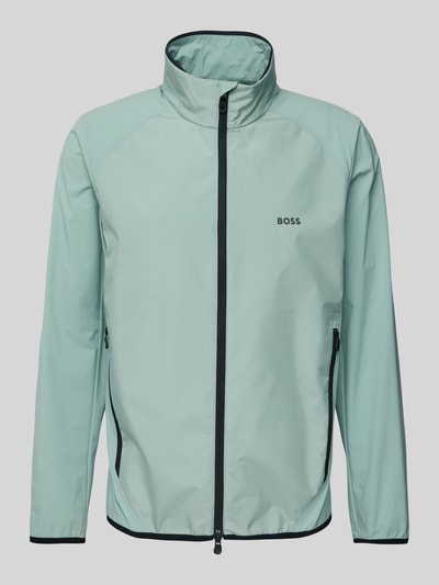 BOSS Green Softshell-jack met labelprint, model 'Putt' Mintgroen - 2