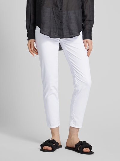 Marc Cain Slim fit broek in effen design, model 'SILEA' Wit - 4