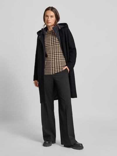 Fuchs Schmitt Płaszcz z kapturem i krytym zamkiem błyskawicznym Czarny 1