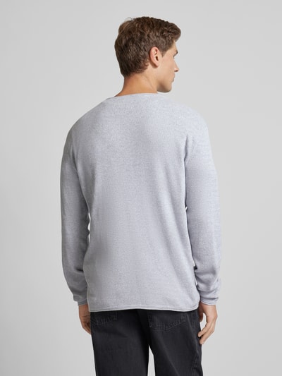 Tom Tailor Denim Regular Fit Pullover mit Strukturmuster Hellgrau 5