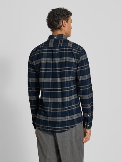 Barbour Slim Fit Flanellhemd aus reiner Baumwolle Modell 'BETSOM' Hellgrau 5