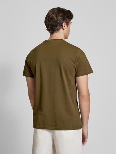 Tommy Jeans T-Shirt mit Label-Print Oliv 5