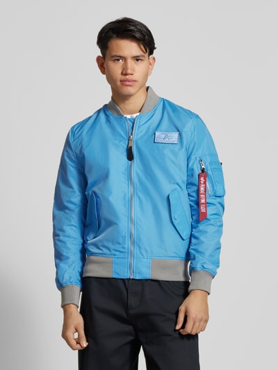 Alpha Industries Bomberjacke mit Label-Badge Blau 4