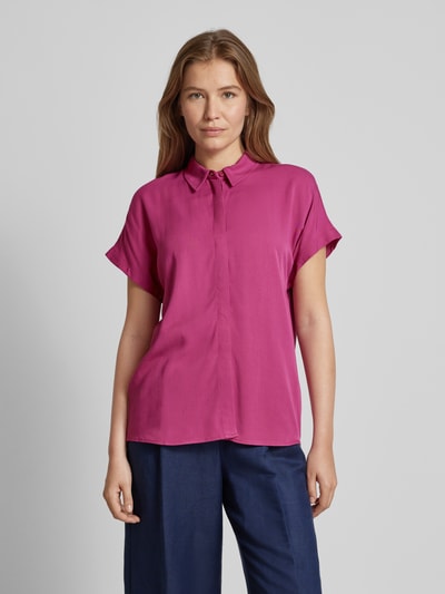 Armedangels Blouse met platte kraag, model 'LARISAANA' Fuchsia - 4