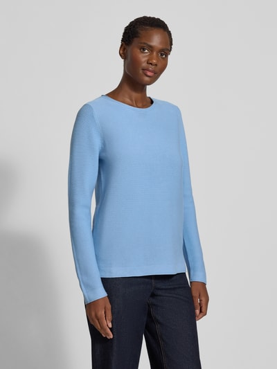 Tom Tailor Regular Fit Pullover aus reiner Baumwolle Hellblau 4