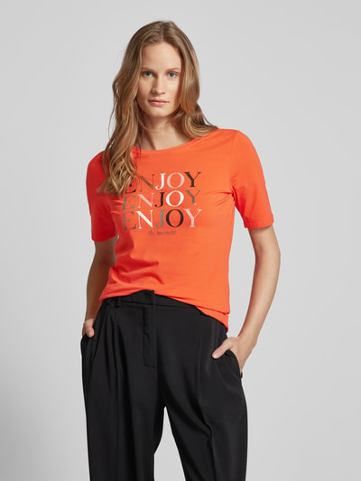 s.Oliver RED LABEL T-Shirt mit Label-Prints Modell 'ENJOY' Koralle 4