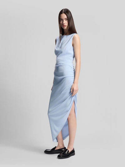 HUGO Slim Fit Freizeitkleid mit Raffungen Hellblau 4