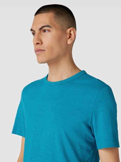 s.Oliver RED LABEL T-Shirt mit Rundhalsausschnitt Modell 'Slub' Petrol 3