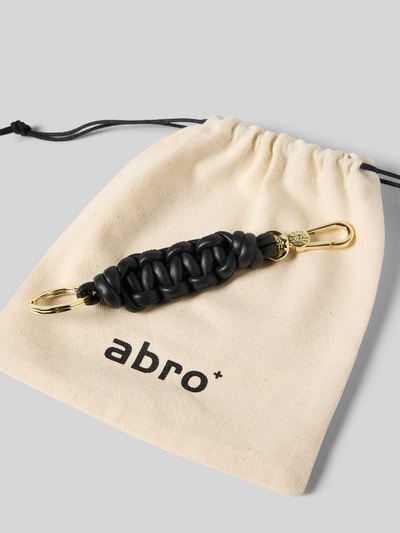 Abro Zawieszka ze skóry naturalnej model ‘Dalia’ Czarny 3