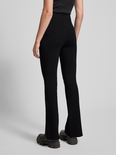 EDITED Flared stoffen broek met elastische band, model 'Zihna' Zwart - 5