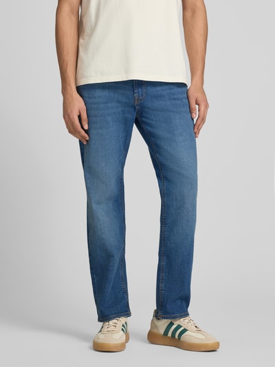 JACK & JONES Jeans o kroju straight fit w fasonie 5-kieszeniowym model 'Clark' Jeansowy niebieski 4