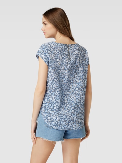 Only Blouseshirt met bloemenmotief, model 'VIC' Jeansblauw - 5