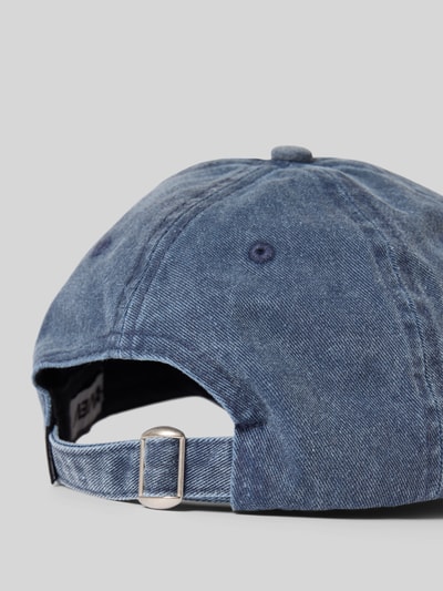 Review Czapka z daszkiem z tkaniny stylizowanej na denim Szaroniebieski 3
