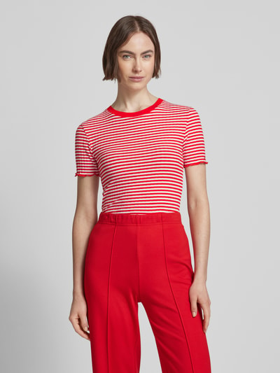 Tommy Hilfiger T-shirt o kroju slim fit z wzorem w paski Czerwony 4