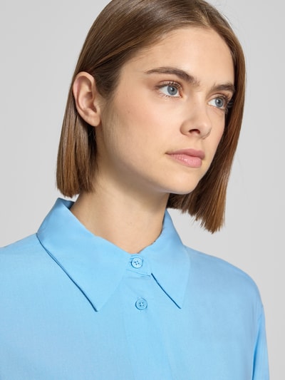 Marc O'Polo Denim Regular fit overhemdblouse van pure viscose Lichtblauw - 3