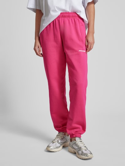 Pegador High waisted sweatpants met labelprint Felroze - 4