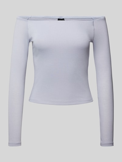 Gina Tricot Shirt met lange mouwen in off shoulder-look, model 'Tight' Lichtblauw - 2