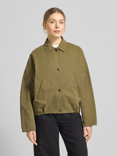 White Label Blouson aus reiner Baumwolle Oliv 4