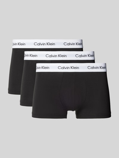 Calvin Klein Underwear Trunks aus Viskose mit Label-Bund im 3er-Pack Black 1