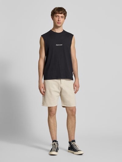JACK & JONES Loose Fit Jeansshorts mit Eingrifftaschen Modell 'TONY' Beige 1