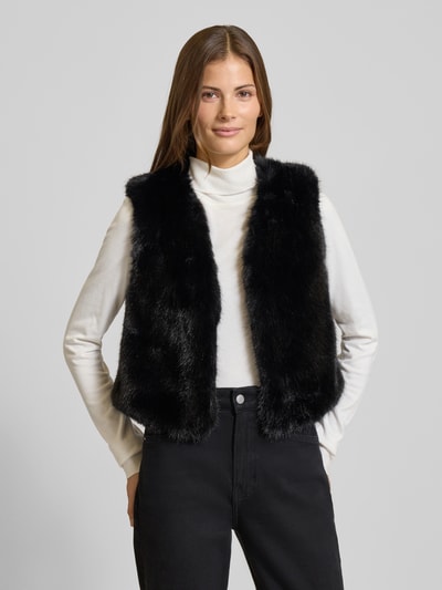 Zero Gilet van imitatiebont Zwart - 4
