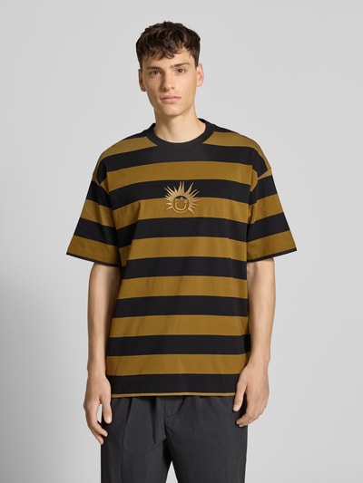 Hugo Blue Regular fit T-shirt van puur katoen Olijfgroen - 4