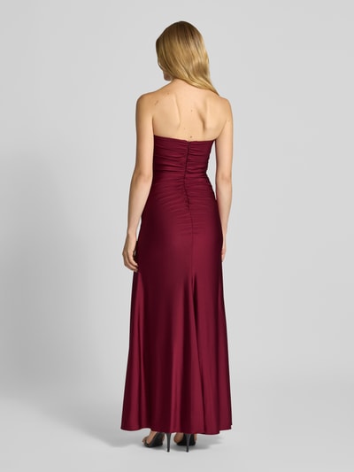 Mascara Avondjurk met plooien Donkerrood - 5
