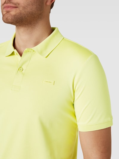 CK Calvin Klein Poloshirt mit kurzer Knopfleiste Gelb 3