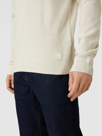 Tom Tailor Gebreide pullover met structuurmotief Offwhite - 3