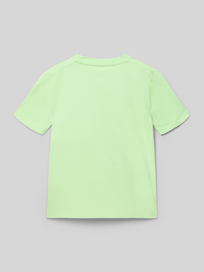 Productfoto, Regular Fit T-Shirt uit zuivere katoen model 'CHEST' van Calvin Klein Jeans, effen lichtgroen, ronde hals, korte mouw, jerseystructuur