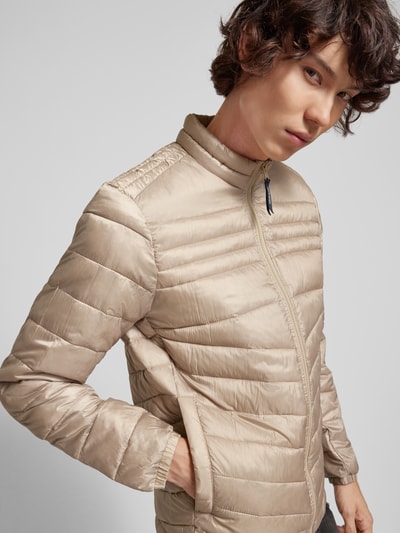 Jack & Jones Steppjacke mit Stehkragen Modell 'HERO' Beige 3