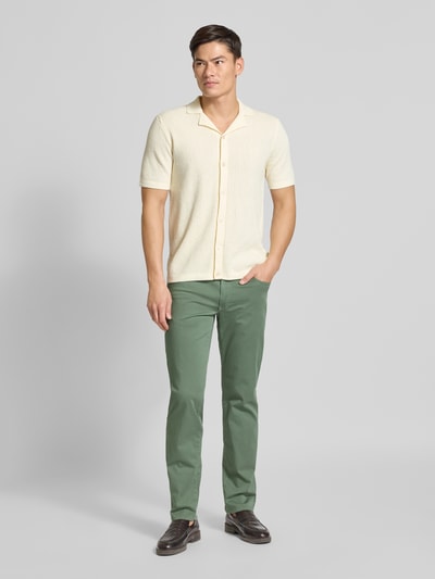 Brax Spodnie materiałowe z 5 kieszeniami model ‘CADIZ’ Trzcinowy 1