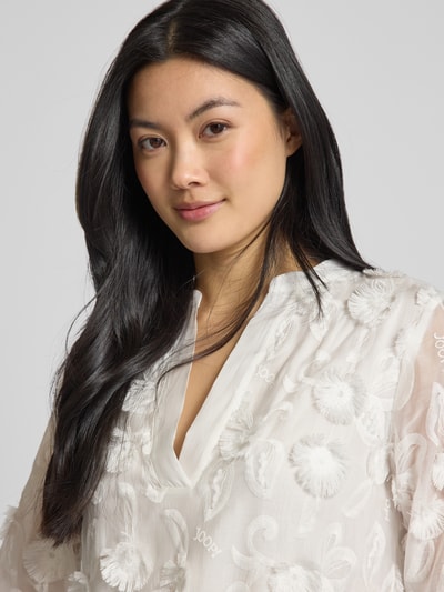 JOOP! Knielanges Kleid mit Taillengürtel Modell 'Delina' Offwhite 3
