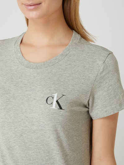 CK One Pyjamabovendeel met logoprint  Middengrijs gemêleerd - 3